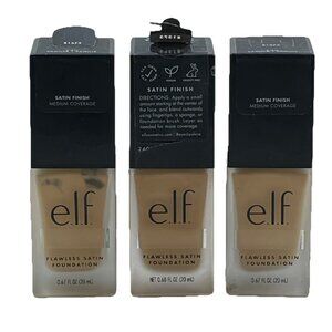ELF Flawless Satin Foundation 240 Vanilla 0.68 oz. New Lot Of 3